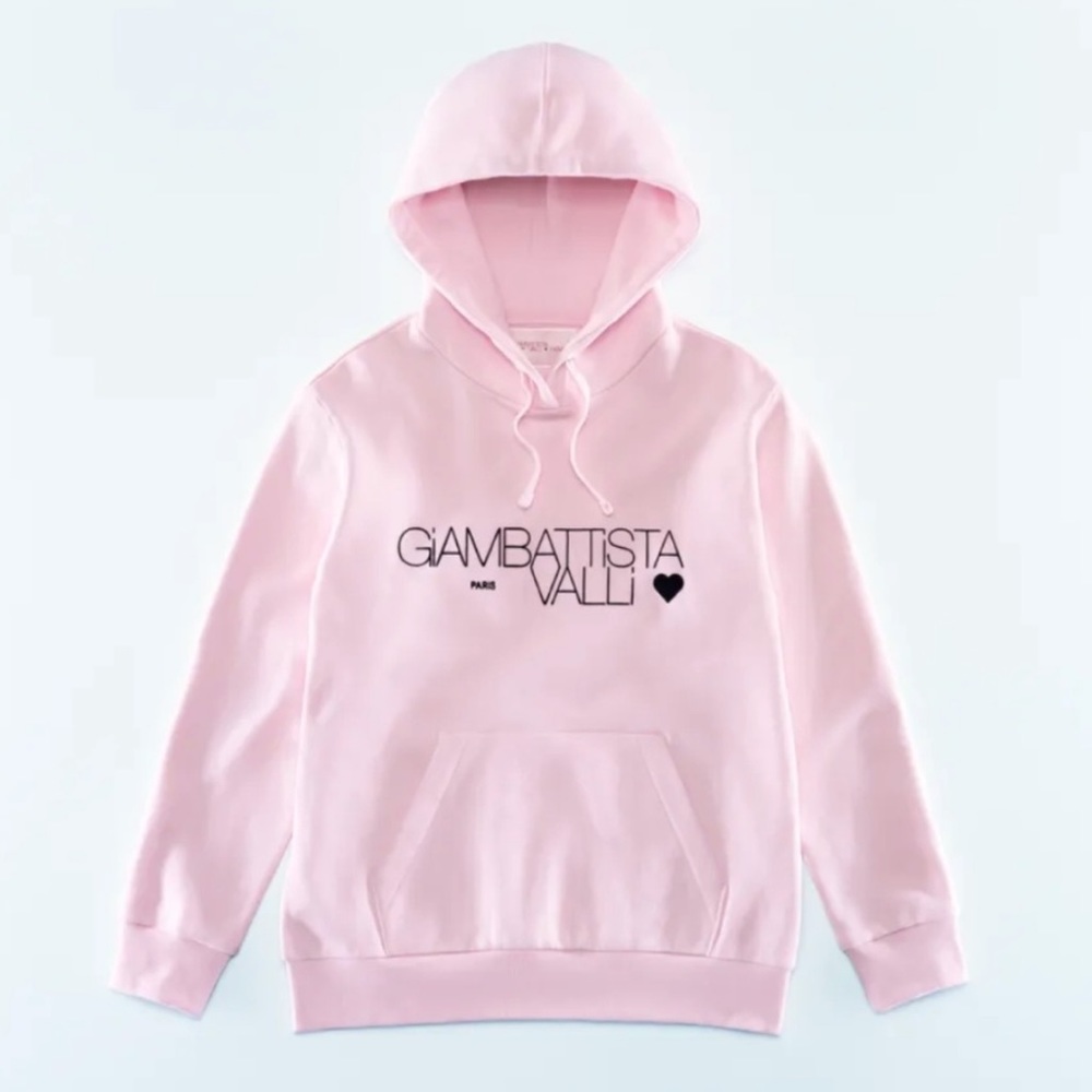 H&M x Giambattista Valli Pink Hooded Sweatshirt